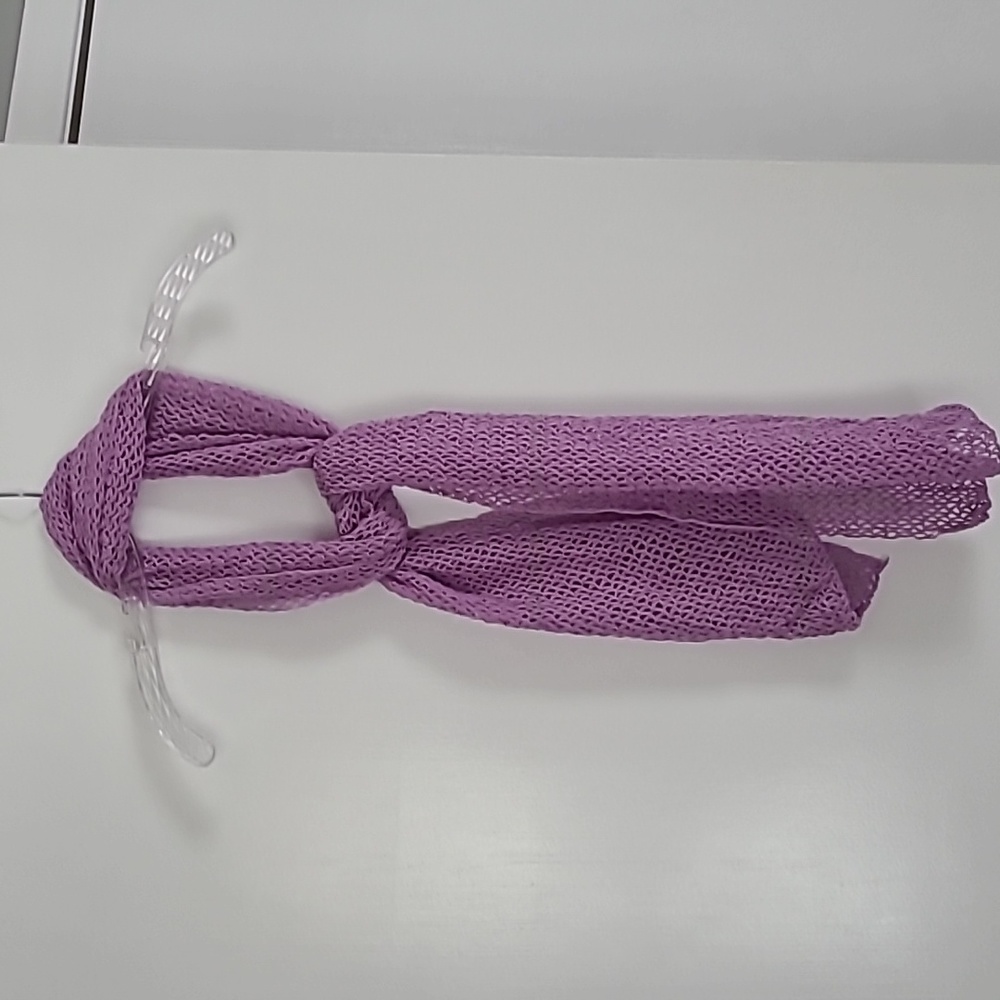 NWOT Hand crocheted scarf.  Lavender color.  15x70.